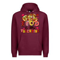 Burgundy food is my valentine Premium Hoodie - FaDigitalArtStudio