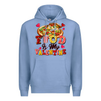 Colony Blue food is my valentine Premium Hoodie - FaDigitalArtStudio