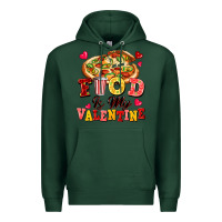 Sports Green food is my valentine Premium Hoodie - FaDigitalArtStudio
