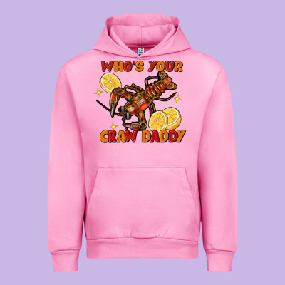 Crawfish Who's Your Craw Daddy Urban Hoodie Designed By Fadigitalartstudio