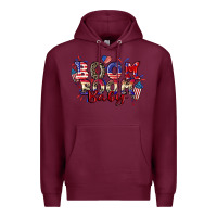 Burgundy Boom boom baby 4th of july Premium Hoodie - CowGirlArtShop