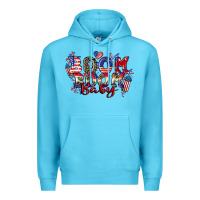 Ocean Blue Boom boom baby 4th of july Premium Hoodie - CowGirlArtShop