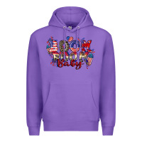 Purple Boom boom baby 4th of july Premium Hoodie - CowGirlArtShop