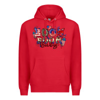 Red Boom boom baby 4th of july Premium Hoodie - CowGirlArtShop