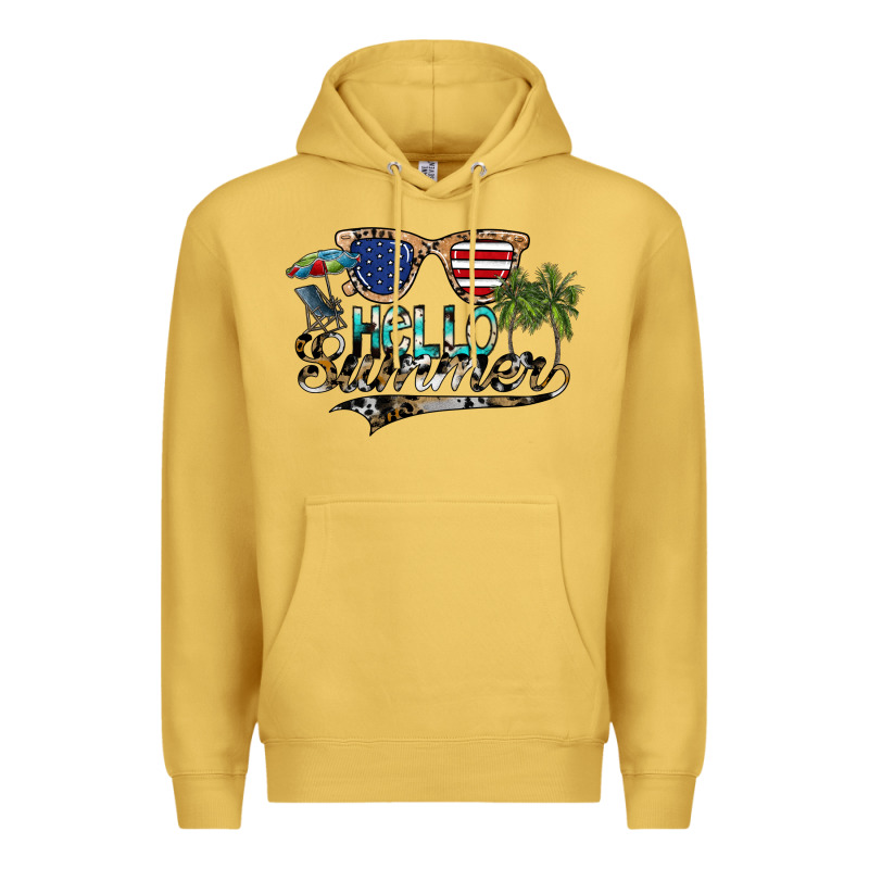 Hello Summer Premium Hoodie by SublimationCraftShop | Teevron