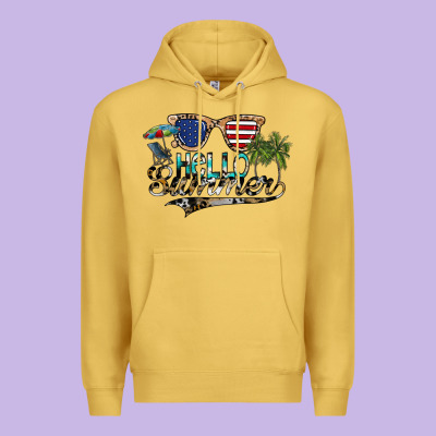 Hello Summer Premium Hoodie Designed By Sublimationcraftshop