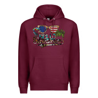 Burgundy hello summer Premium Hoodie - SublimationCraftShop