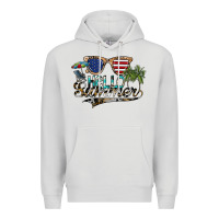 Dove Grey hello summer Premium Hoodie - SublimationCraftShop