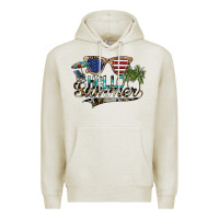 Oatmeal Heather hello summer Premium Hoodie - SublimationCraftShop