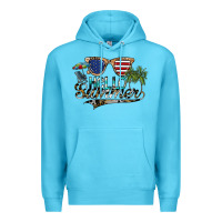 Ocean Blue hello summer Premium Hoodie - SublimationCraftShop