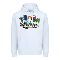 White hello summer Premium Hoodie - SublimationCraftShop