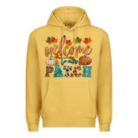 Antique Gold welcome to our patch Premium Hoodie - HRA Design Shop