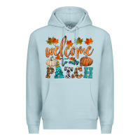 Blue Mist welcome to our patch Premium Hoodie - HRA Design Shop