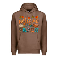 Chestnut welcome to our patch Premium Hoodie - HRA Design Shop