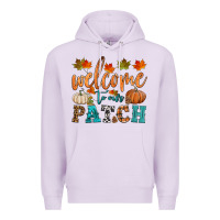 Lilac welcome to our patch Premium Hoodie - HRA Design Shop