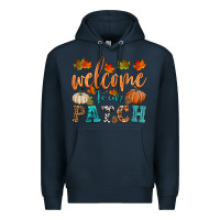 Navy welcome to our patch Premium Hoodie - HRA Design Shop