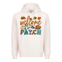 Pale Pink welcome to our patch Premium Hoodie - HRA Design Shop