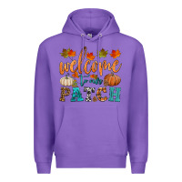 Purple welcome to our patch Premium Hoodie - HRA Design Shop