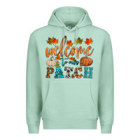 Seafoam welcome to our patch Premium Hoodie - HRA Design Shop