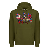 Army Green Boom boom Mama 4th of july Premium Hoodie - CowGirlArtShop