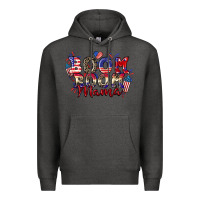 Charcoal Heather Boom boom Mama 4th of july Premium Hoodie - CowGirlArtShop