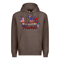 Coffee Boom boom Mama 4th of july Premium Hoodie - CowGirlArtShop