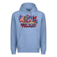 Colony Blue Boom boom Mama 4th of july Premium Hoodie - CowGirlArtShop