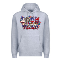 Heather Grey Boom boom Mama 4th of july Premium Hoodie - CowGirlArtShop