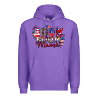 Purple Boom boom Mama 4th of july Premium Hoodie - CowGirlArtShop