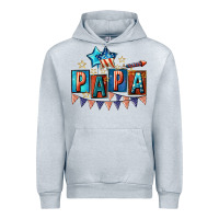 Heather Grey American Papa 4th of july Urban Hoodie - CowGirlArtShop