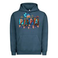 Pigment Midnight Navy American Papa 4th of july Urban Hoodie - CowGirlArtShop