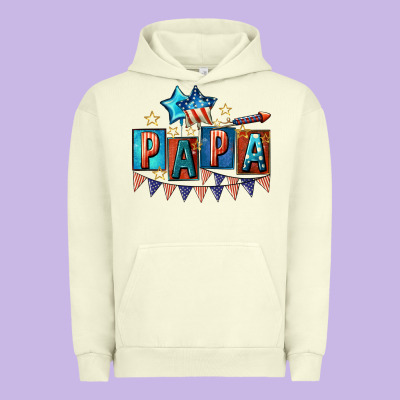 American Papa 4th Of July Urban Hoodie Designed By Cowgirlartshop
