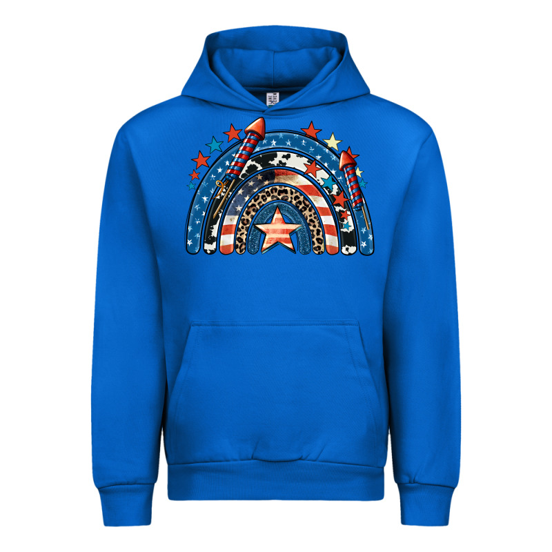 American Rainbow 4th Of July Urban Hoodie by CowGirlArtShop | Teevron