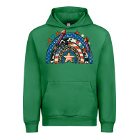Emerald American rainbow 4th of july Urban Hoodie - CowGirlArtShop