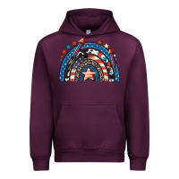 Mauve Wine American rainbow 4th of july Urban Hoodie - CowGirlArtShop