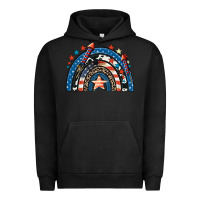 Pigment Black American rainbow 4th of july Urban Hoodie - CowGirlArtShop