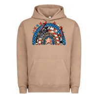 Pigment Burro American rainbow 4th of july Urban Hoodie - CowGirlArtShop