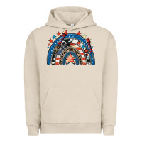 Pigment French Oak American rainbow 4th of july Urban Hoodie - CowGirlArtShop