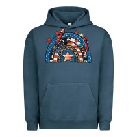 Pigment Midnight Navy American rainbow 4th of july Urban Hoodie - CowGirlArtShop