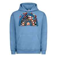 Pigment Pebble Blue American rainbow 4th of july Urban Hoodie - CowGirlArtShop