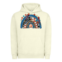 Pigment Pistachio American rainbow 4th of july Urban Hoodie - CowGirlArtShop