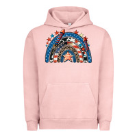 Pigment Salmon American rainbow 4th of july Urban Hoodie - CowGirlArtShop