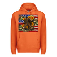 Carrot Army USA lag leopard camouflage sunflower 20oz Premium Hoodie - Neo Western