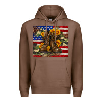Chestnut Army USA lag leopard camouflage sunflower 20oz Premium Hoodie - Neo Western