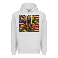 Dove Grey Army USA lag leopard camouflage sunflower 20oz Premium Hoodie - Neo Western