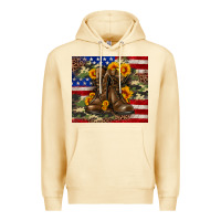 Pina Colada Army USA lag leopard camouflage sunflower 20oz Premium Hoodie - Neo Western