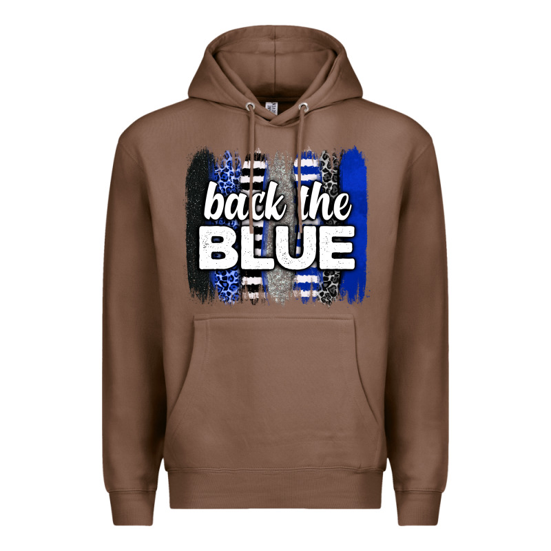 Back The Blue Brushstrokes Premium Hoodie by Neo Western | Teevron