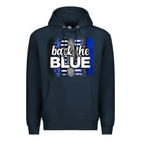Navy Back the blue brushstrokes Premium Hoodie - Neo Western