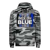Slate Camo Back the blue brushstrokes Premium Hoodie - Neo Western