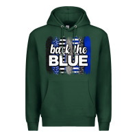 Sports Green Back the blue brushstrokes Premium Hoodie - Neo Western